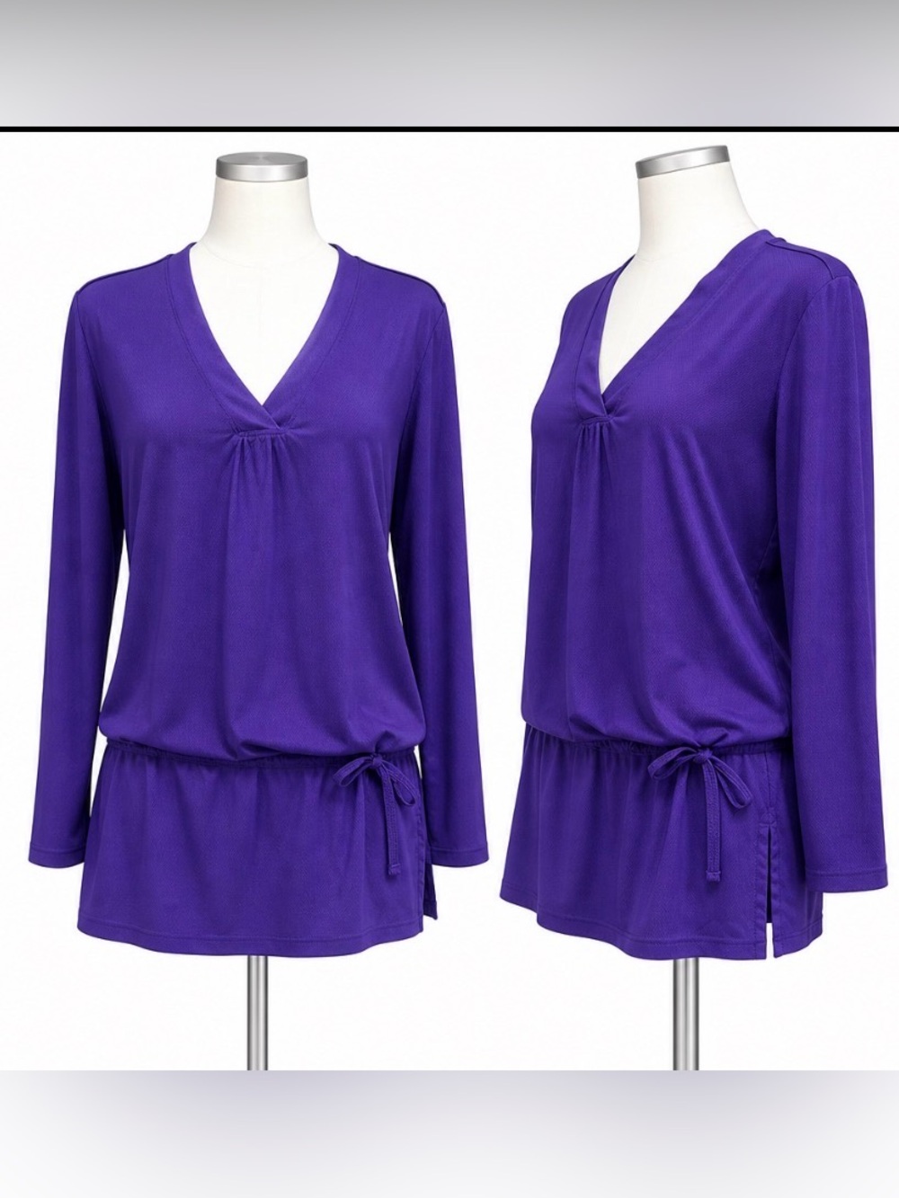Athleta “Wick-It” V-Neck Tunic / Swim Cover-Up (Drop Waist style) M